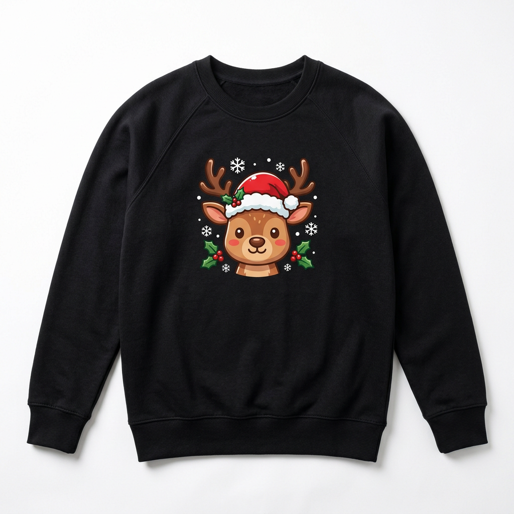Pull de Noël renne noir